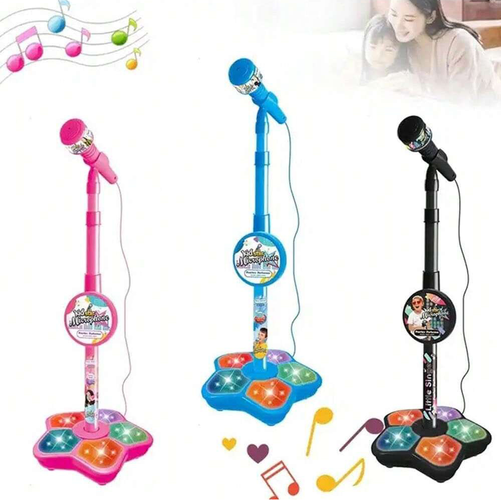 Kids Microphone Karaoke - Brinquedo do suporte do microfone das