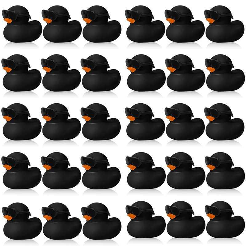 Rubber Duck Bath - 6/12/24/48 peças patos de borracha pretos