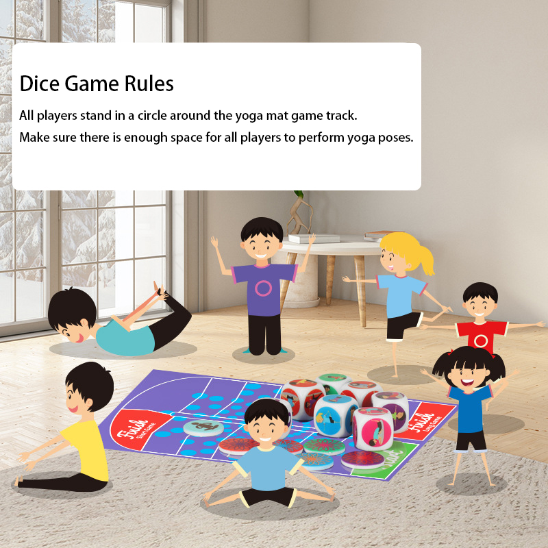 Kids Yoga Toys - Dados de yoga brinquedo divertido exercício