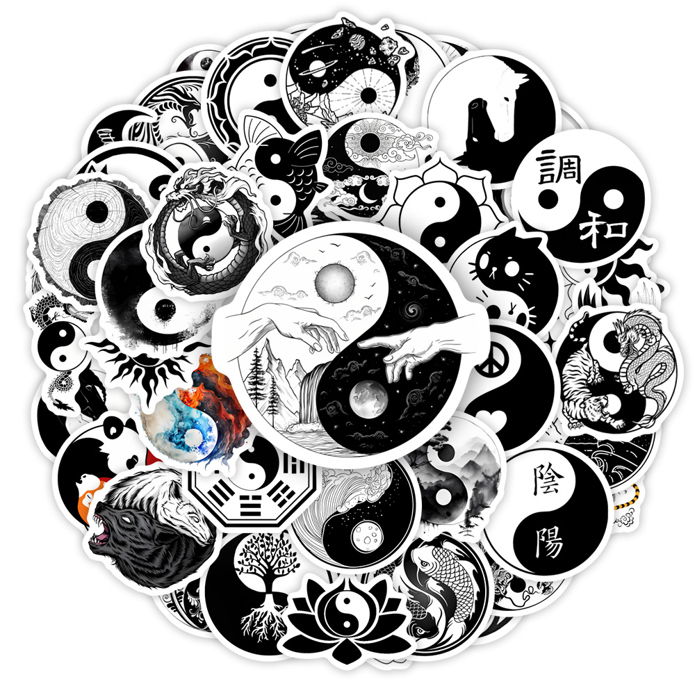 Kids Yoga Toys - Yinyang adesivos equilíbrio yoga zen arte