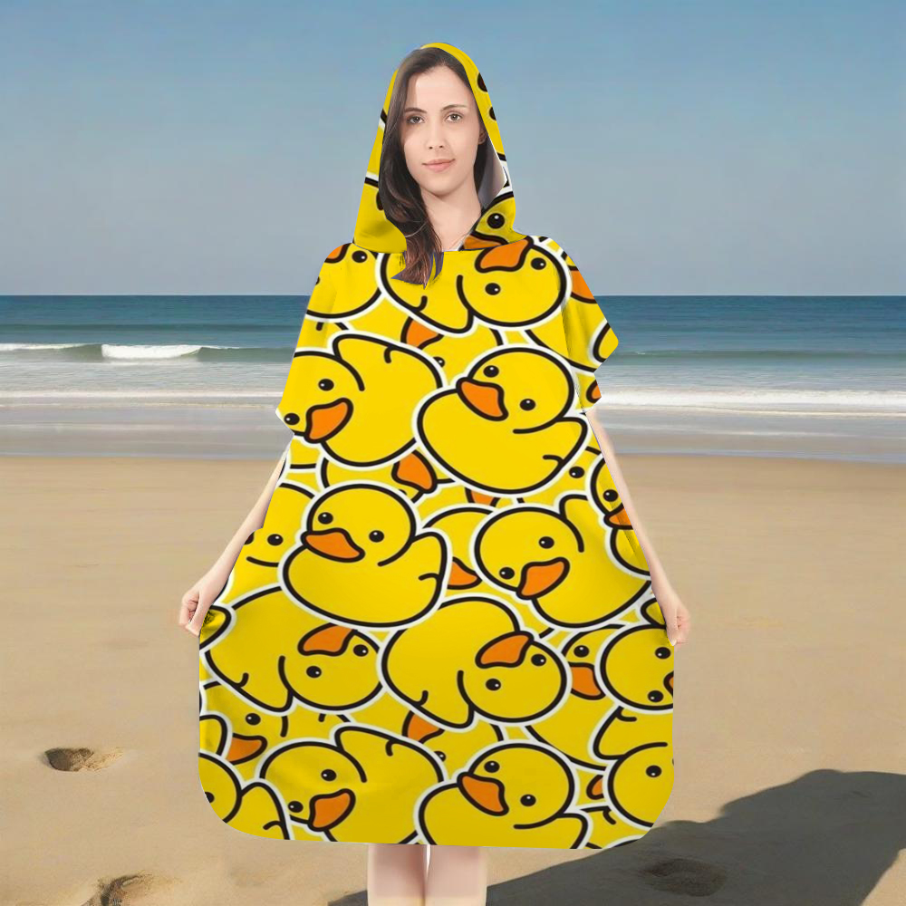 Rubber Duck Bath - Toalha de Praia com Capuz Estampa