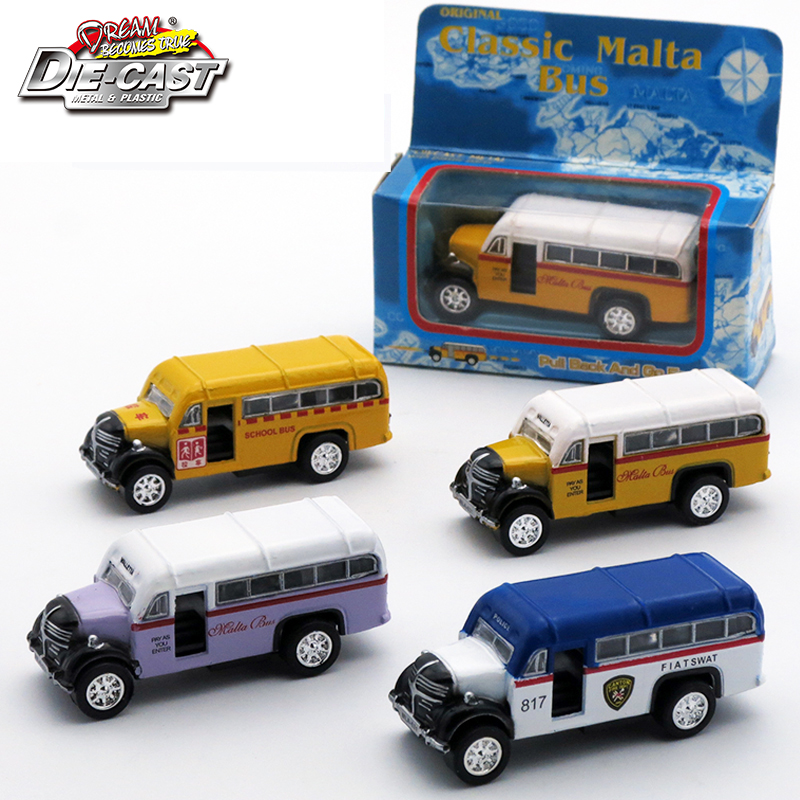 Kids Toys Malta - 1/64 escala diecast clássico mini ônibus