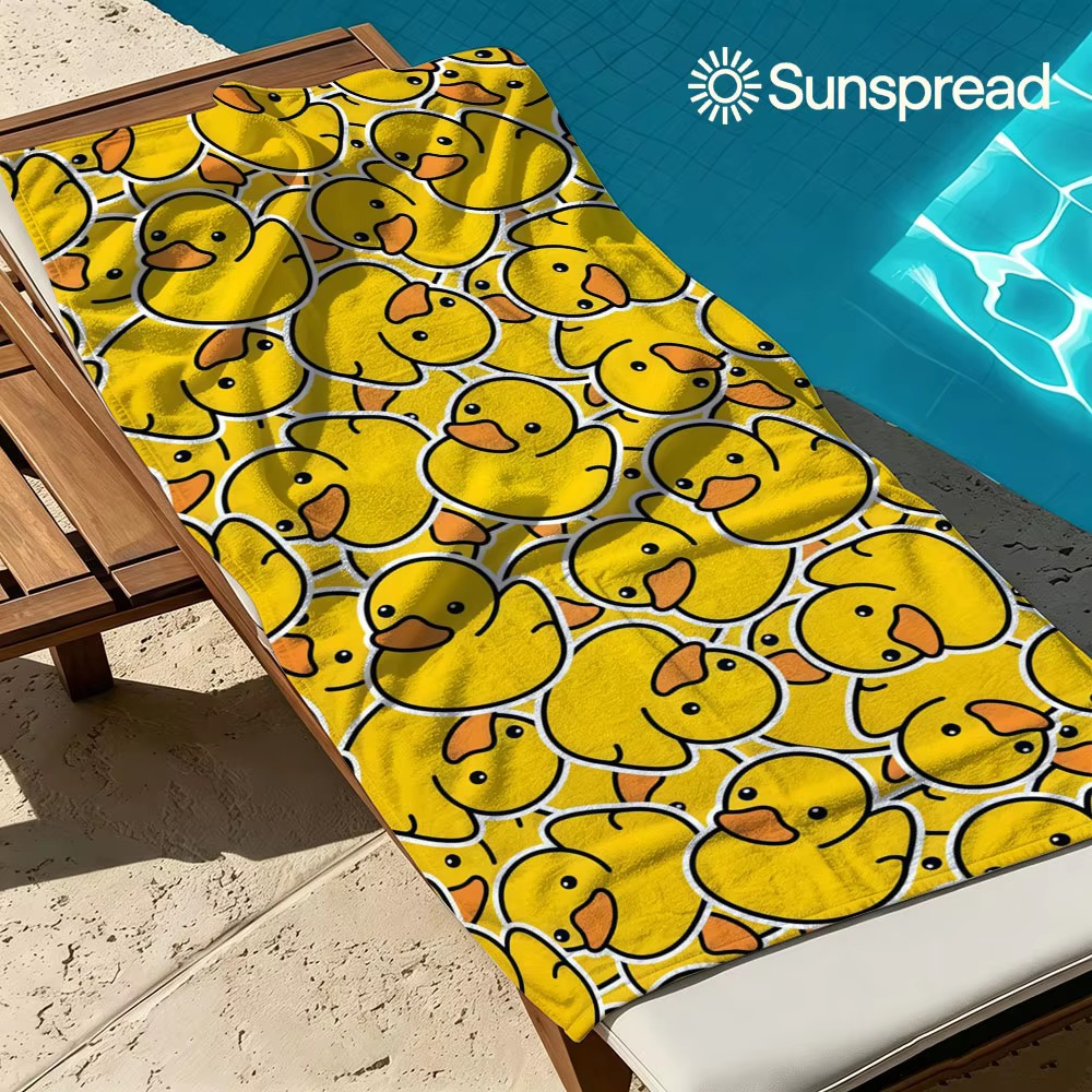Rubber Duck Bath - Toalha de Praia de Microfibra Leve