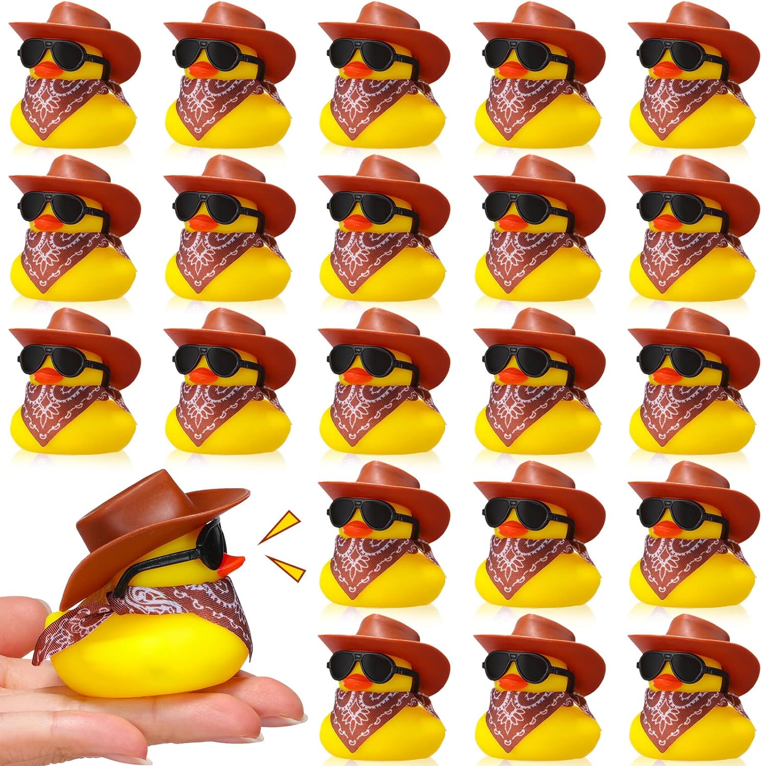 Rubber Duck Bath - 6/12/24/48 conjunto cowboy pato de borracha