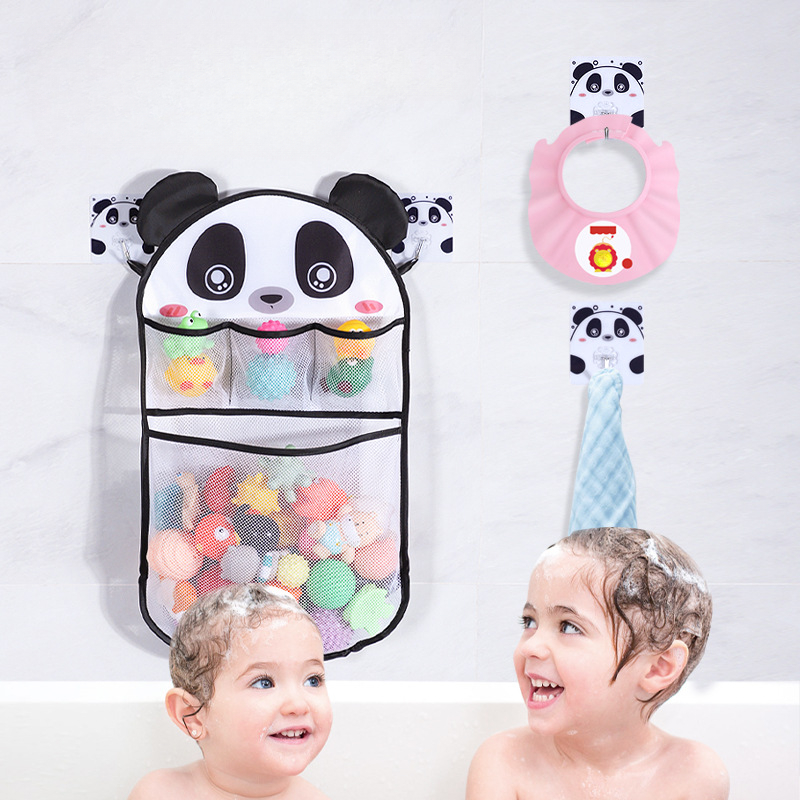 Kids Storage Toys - Chuveiro dos desenhos animados pendurado cesta