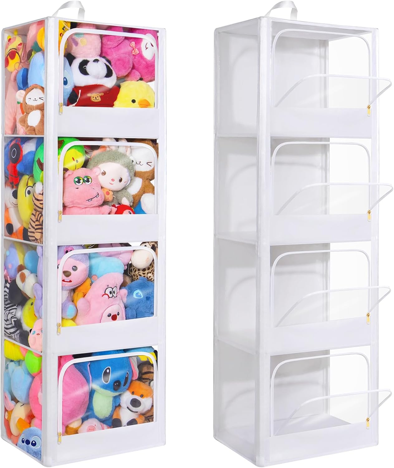 Kids Storage Toys - Organizador de Brinquedos de Pelúcia Transparente