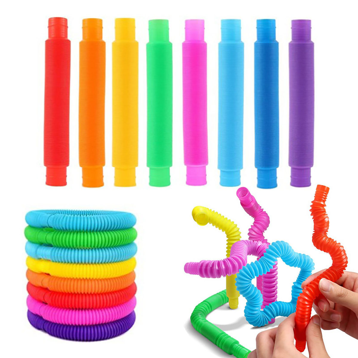 Kids Toys Youtube - 10-30 pçs tubos telescópicos coloridos brinquedos