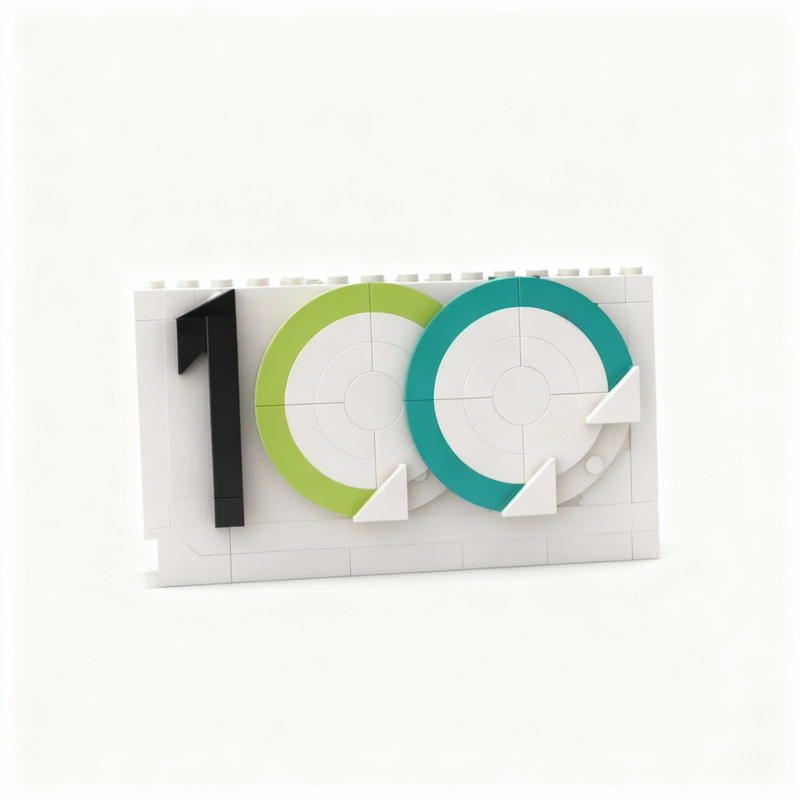 100 peças MOC Logo Years PHOEN - Kids Toys Logo avaliação e preço