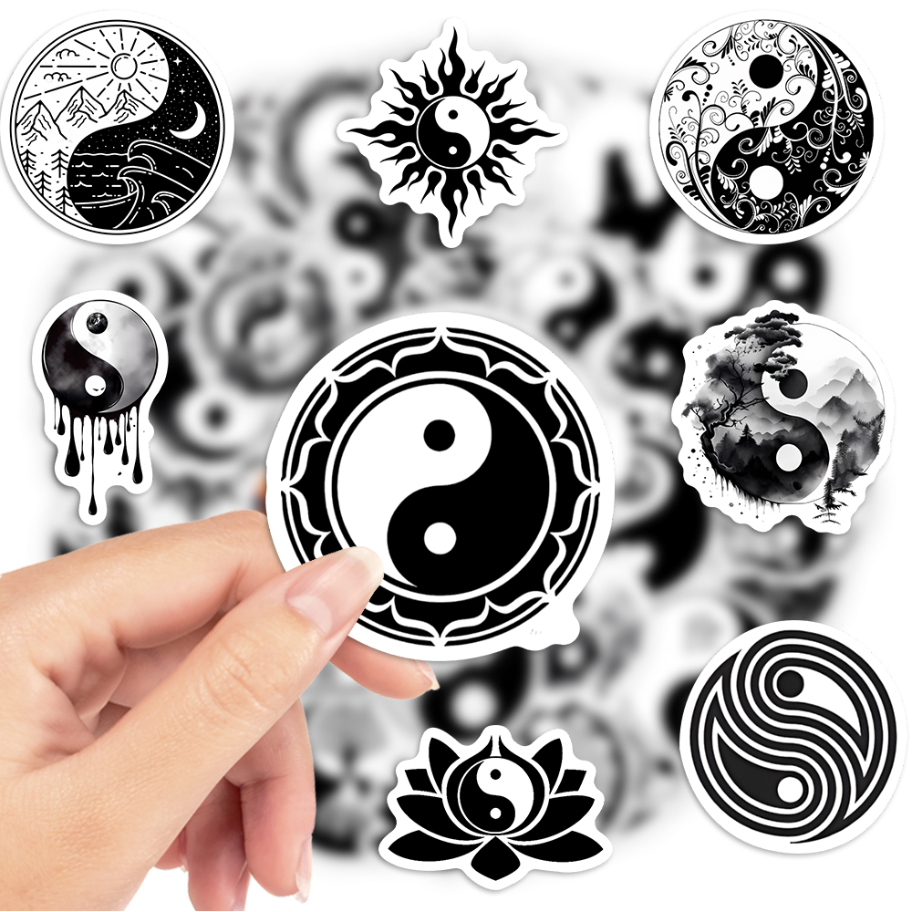 Chinês yin yang adesivos equil - Kids Yoga Toys avaliação e preço