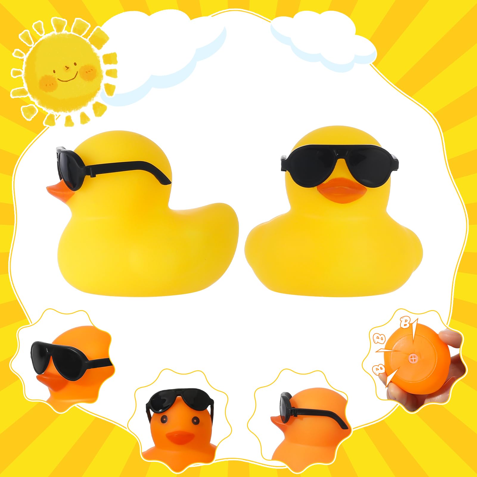 6/12/24/48 peças patos de borr - Rubber Duck Bath avaliação e preço