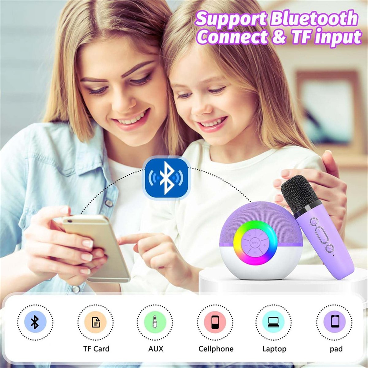 Máquina de karaokê mini DTC5 c - Kids Microphone Karaoke avaliação e preço