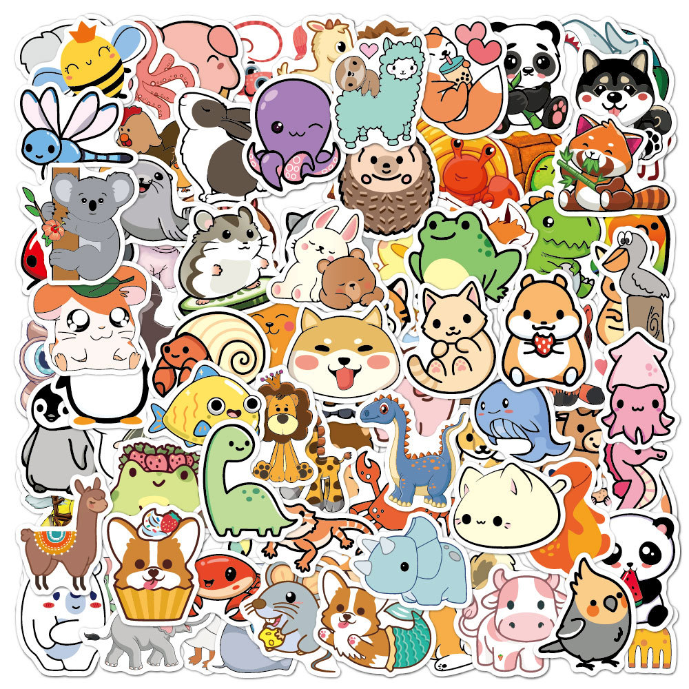 100 pçs engraçado animais ades - Kids Toys Logo avaliação e preço