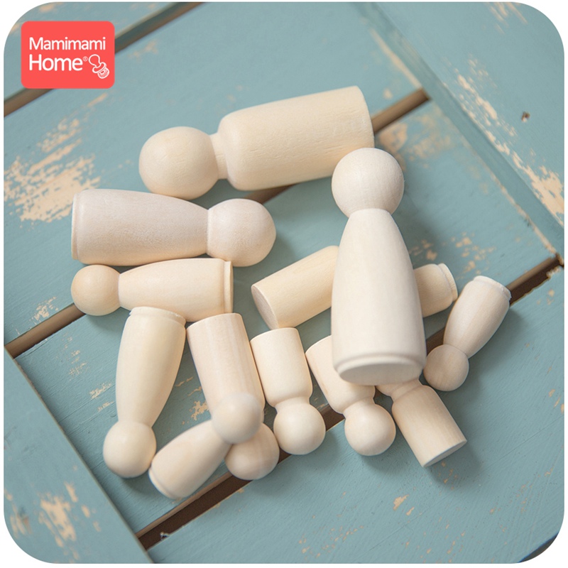 Bonecas de madeira de madeira  - Kids Toys Logo avaliação e preço