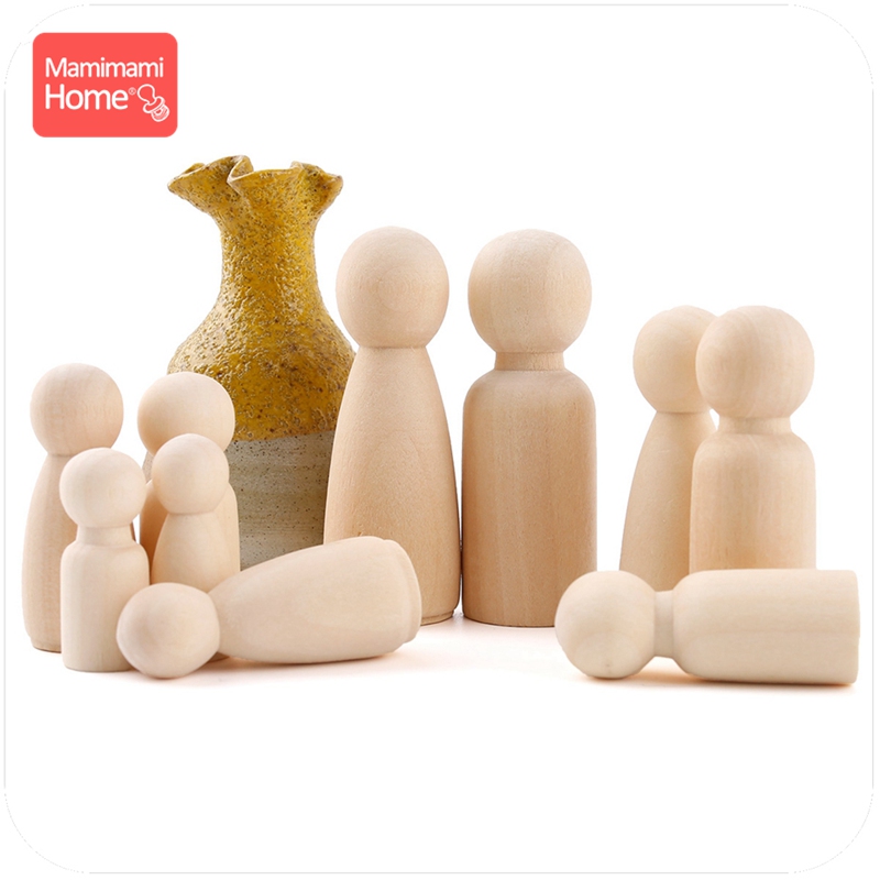 Bonecas de madeira de madeira  - Kids Toys Logo avaliação e preço