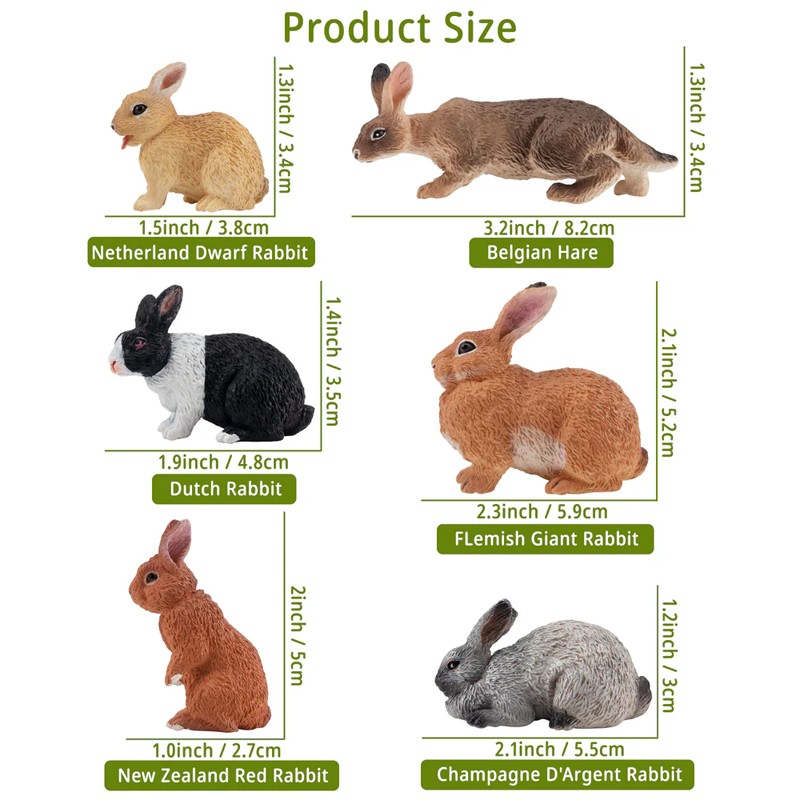 12 pçs simulação coelho fazend - Kids Toys Under $5 avaliação e preço