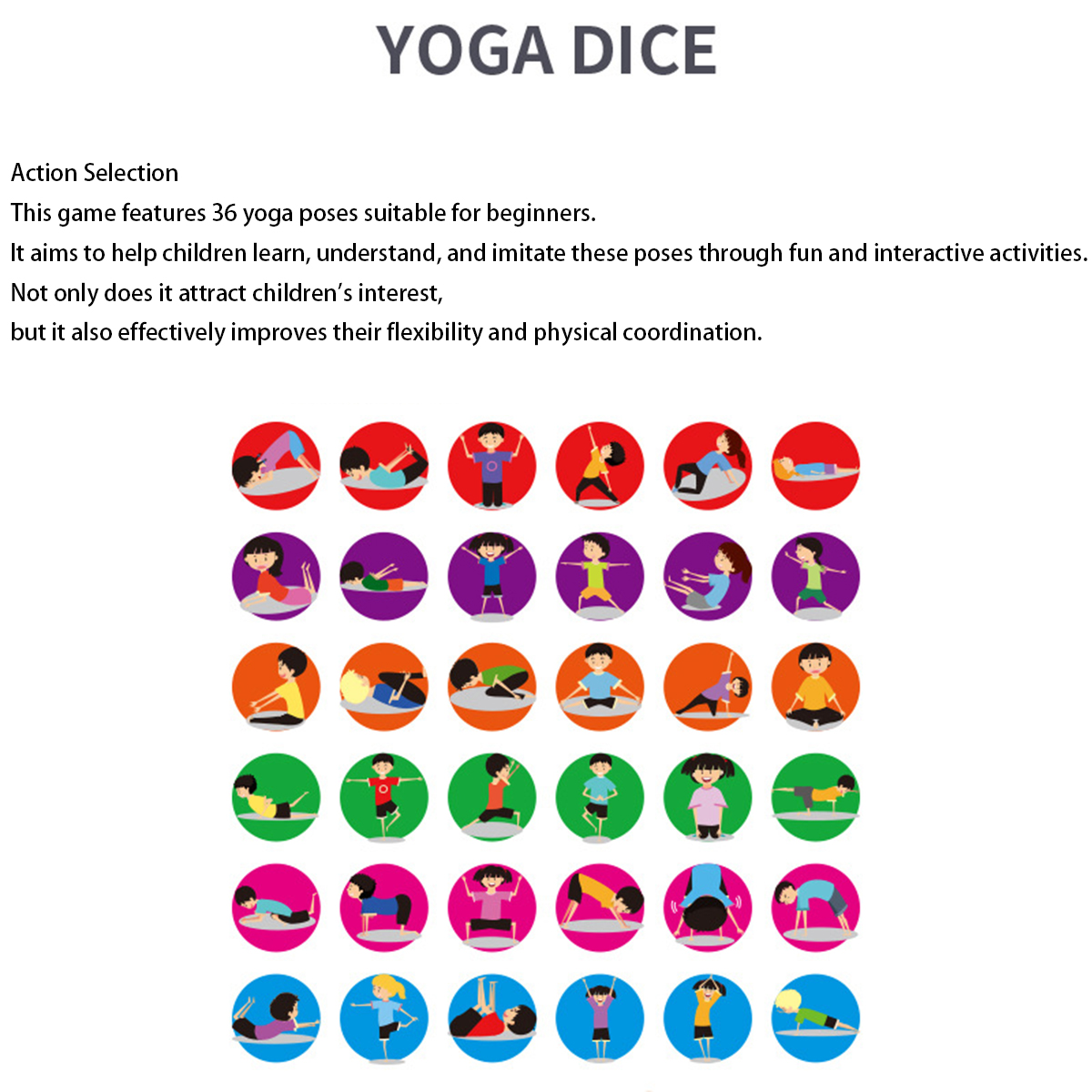 Dados de yoga brinquedo divert - Kids Yoga Toys avaliação e preço