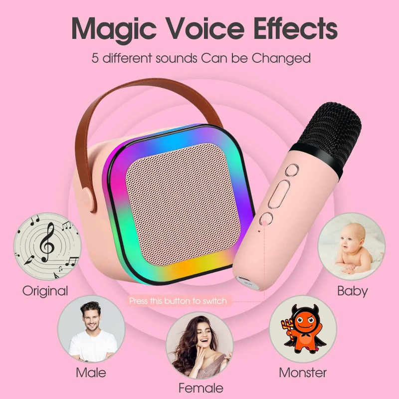 Máquina de karaokê k12 com 1-2 - Kids Microphone Karaoke avaliação e preço