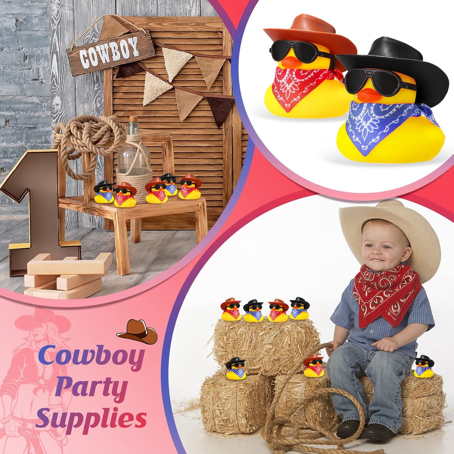 6/12/24/48 conjunto cowboy pat - Rubber Duck Bath avaliação e preço