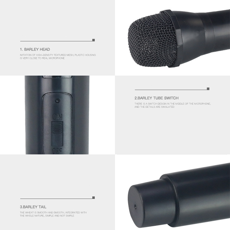 1pc falso prop microfone adere - Kids Microphone Karaoke avaliação e preço