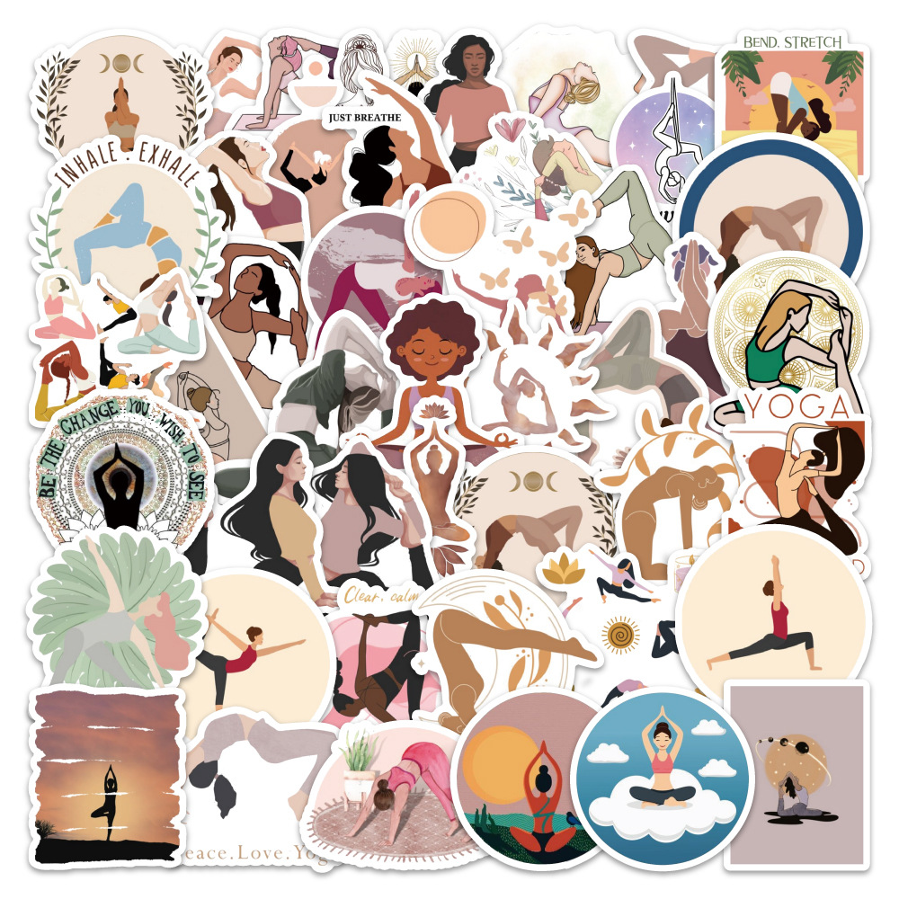 60 Adesivos Estéticos de Yoga  - Kids Yoga Toys avaliação e preço
