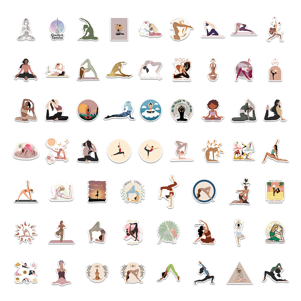 60 Adesivos Estéticos de Yoga  - Kids Yoga Toys avaliação e preço