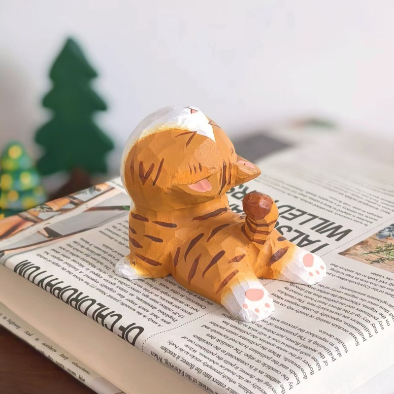 Estatueta de gatinho de madeir - Kids Yoga Toys avaliação e preço